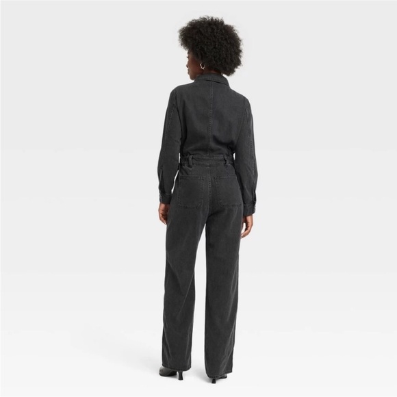 Black Denim Jumpsuit - Picture 2 of 7